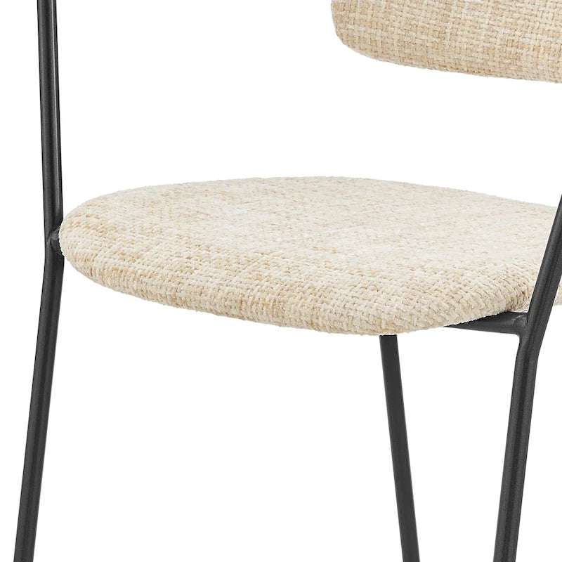 Chaises de salle à manger en tissu (avec accoudoirs, lot de 2)