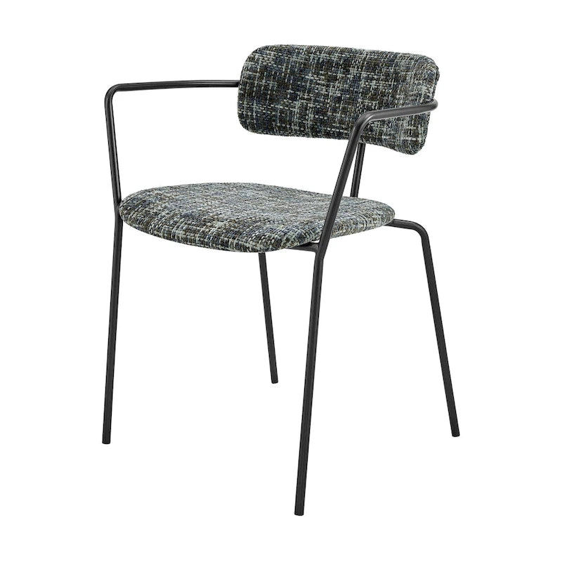 Chaises de salle à manger en tissu (avec accoudoirs, lot de 2)