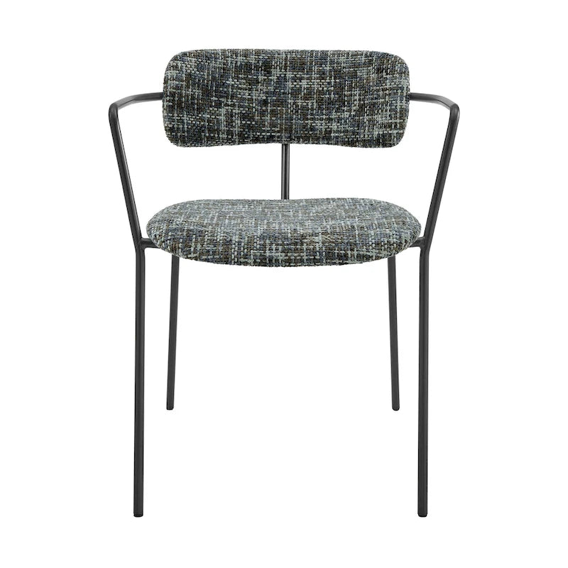 Chaises de salle à manger en tissu (avec accoudoirs, lot de 2)