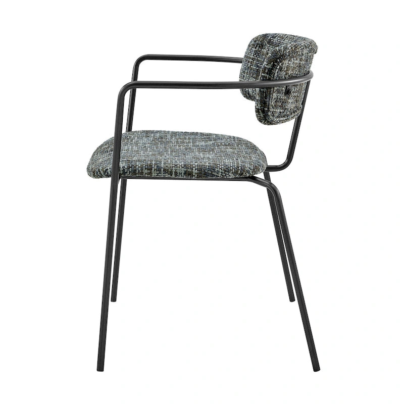 Chaises de salle à manger en tissu (avec accoudoirs, lot de 2)