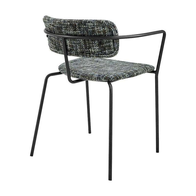 Chaises de salle à manger en tissu (avec accoudoirs, lot de 2)