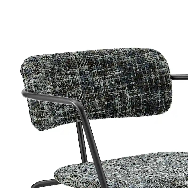 Chaises de salle à manger en tissu (avec accoudoirs, lot de 2)