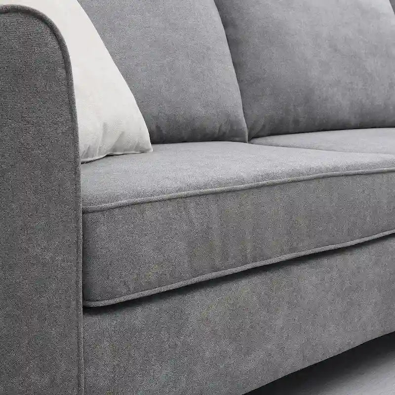 Canapé rembourré moderne en forme de L de 91 pouces