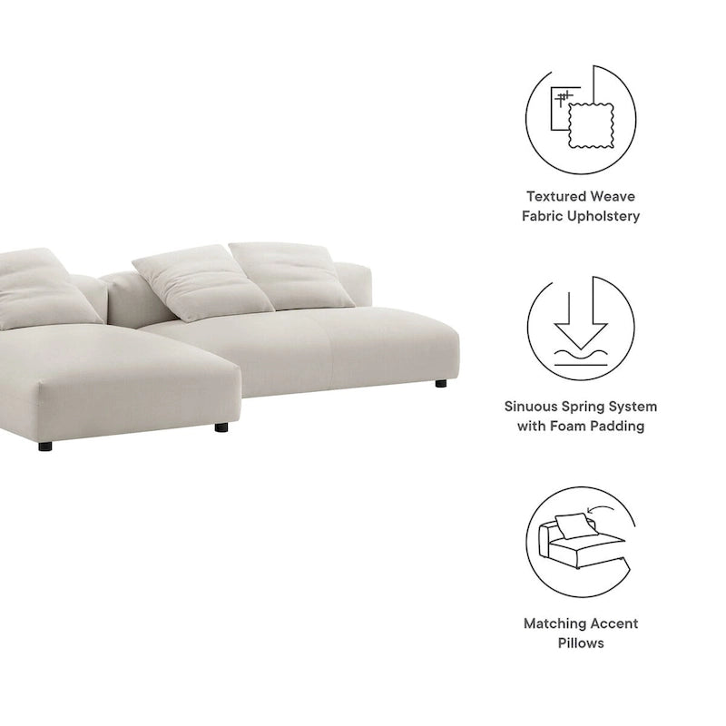 Modular Fabric Sofa (with Chaise Lounge)