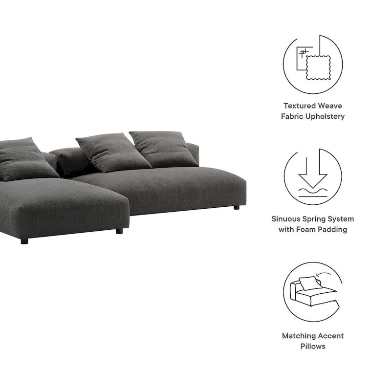 Modular Fabric Sofa (with Chaise Lounge)