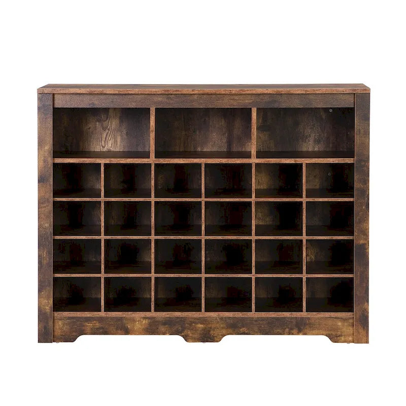 Console à chaussures 24 casiers, meuble à chaussures avec base incurvée, buffet polyvalent de haute qualité pour entrée, chambre, salon