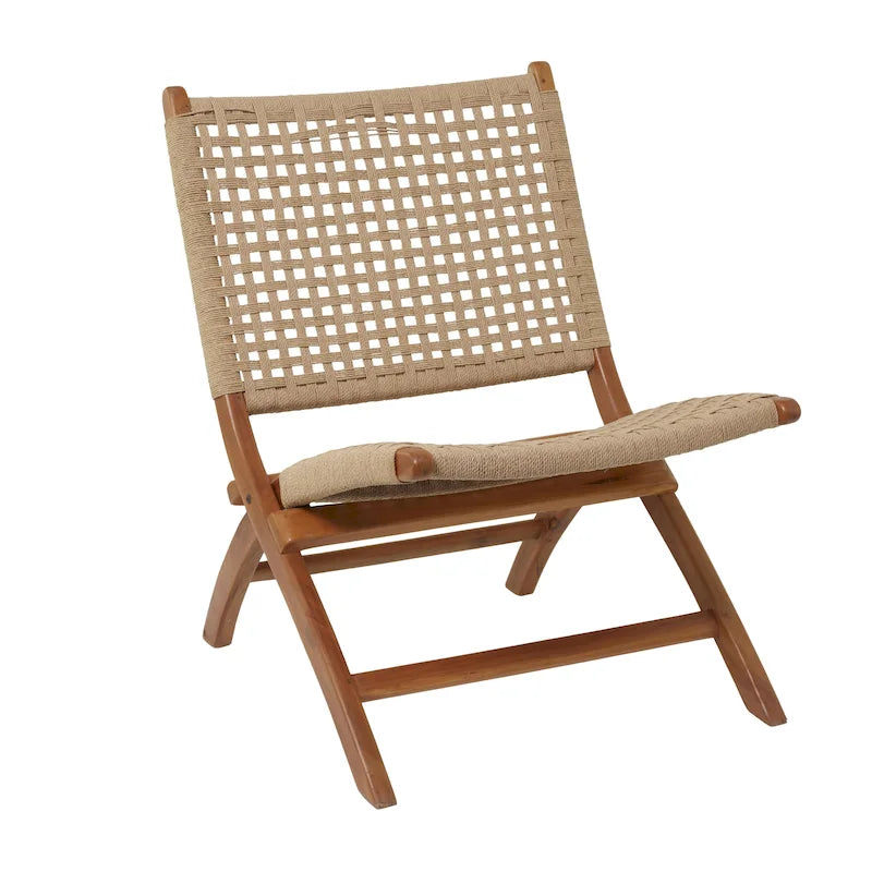 Fauteuil de salon en bois tressé à la main