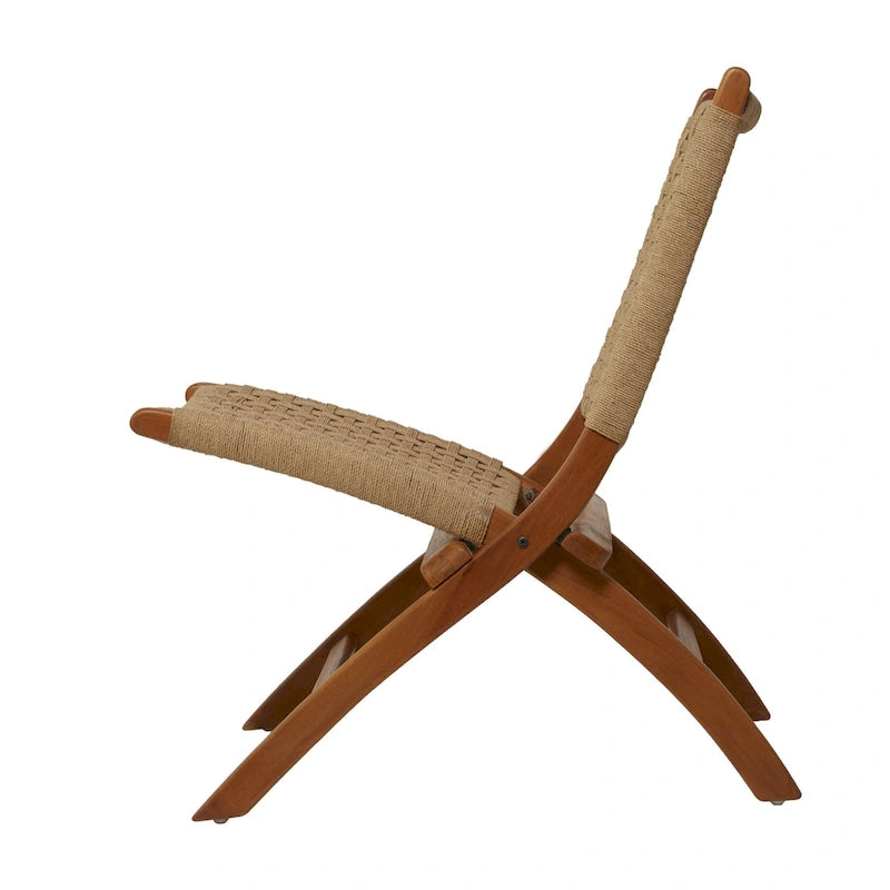 Fauteuil de salon en bois tressé à la main