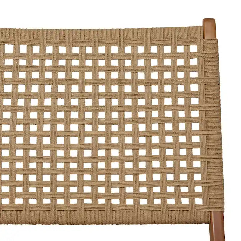 Fauteuil de salon en bois tressé à la main