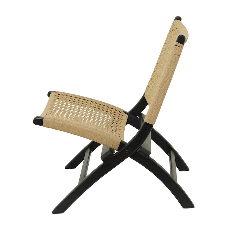 Fauteuil de salon en bois tressé à la main