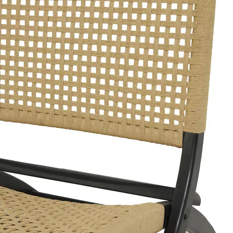Fauteuil de salon en bois tressé à la main