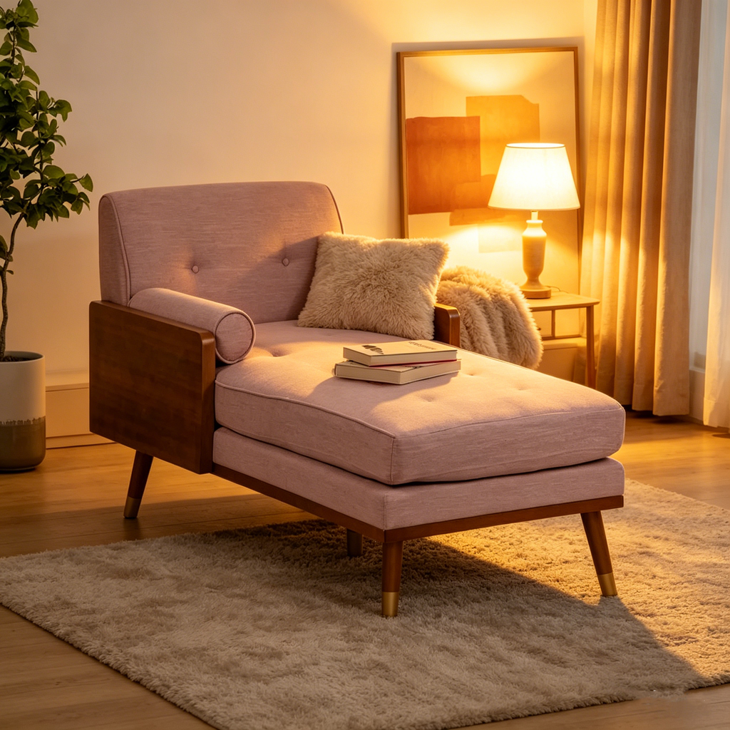 Chaise longue moderne du milieu du siècle